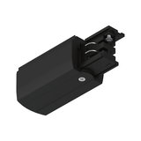 Black aluminum track light housing with screws for flexible lighting systems