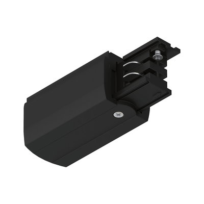 Black aluminum track light housing with screws for flexible lighting systems