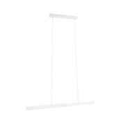 Suspension LED blanche moderne en métal au design fin pour espaces de vie