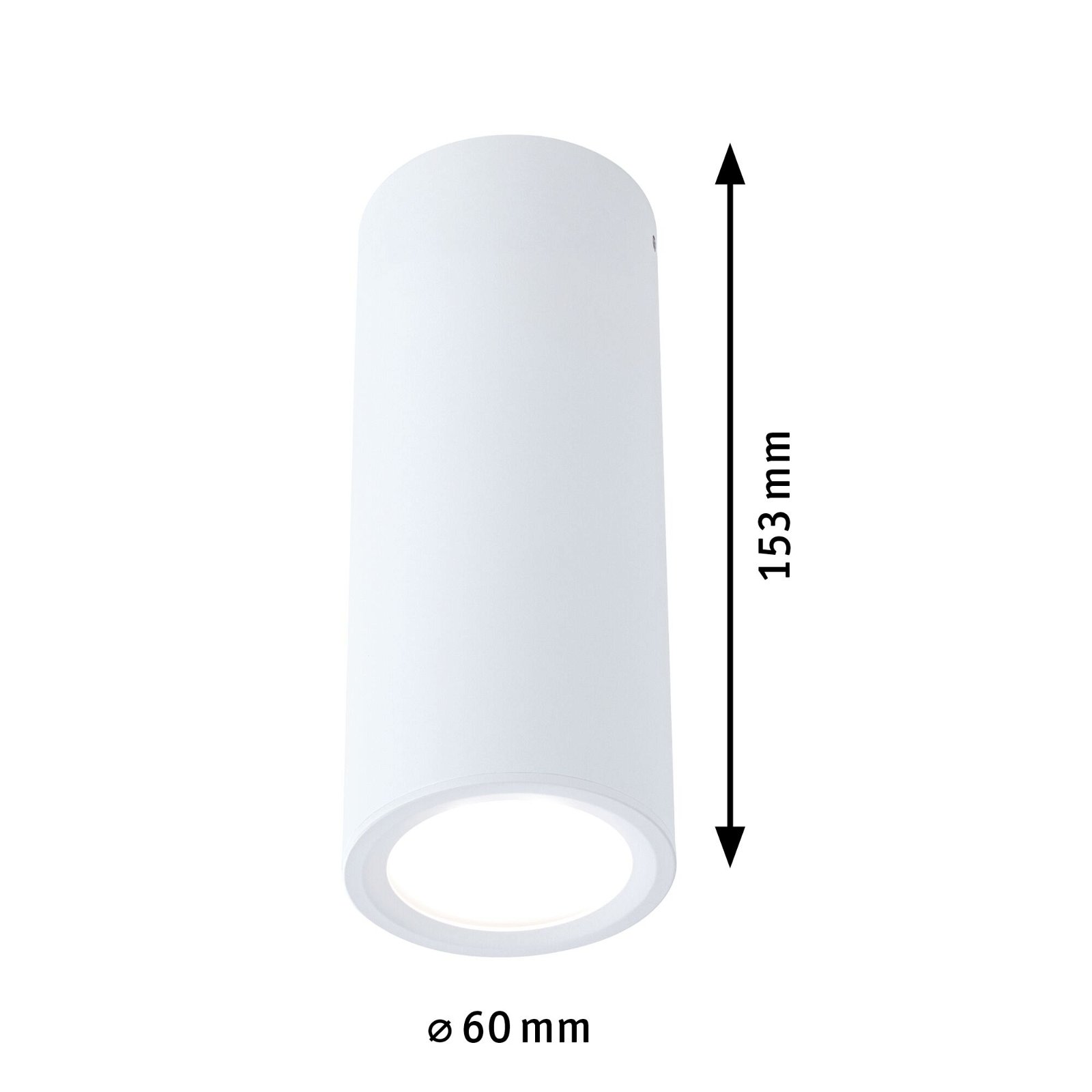 Plafonnier LED 3-Step-Dim Barrel 2700K 470lm 230V 6W gradable Blanc dépoli