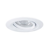Rundes weißes Einbaustrahler-Gehäuse aus Metall mit klarem Glas und LED-Lichtquelle
