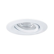 Witte metalen inbouwspot met helder glas en LED-licht voor moderne binnenverlichting