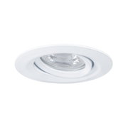 Weißer Einbaustrahler aus Metall mit klarem Glas und LED-Licht für moderne Innenbeleuchtung