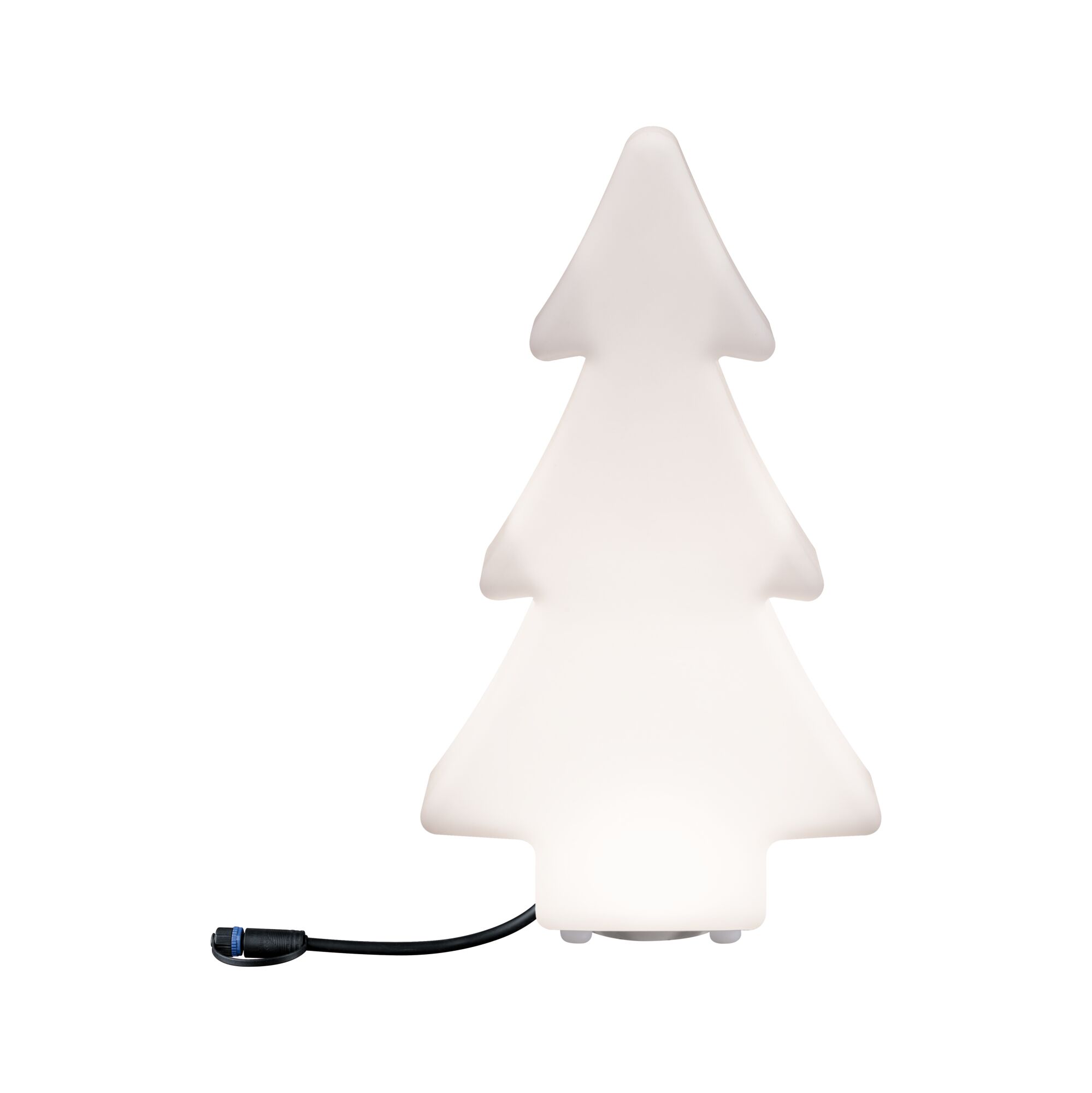 Plug & Shine LED Lichtobjekt Tree IP67 3000K 2W Weiß Weißer LED-Dekobaum aus Kunststoff mit Kabel für stimmungsvolle Weihnachtsbeleuchtung