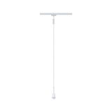 White pendant with cable and plastic socket for versatile lighting solutions