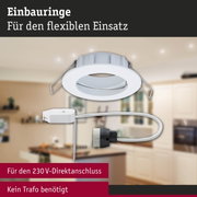 Premium LED Einbauleuchte IP44 rund 79mm GU10 max. 50W 230V dimmbar Weiß