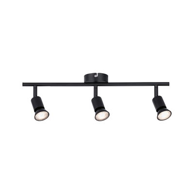 Dreiflammige schwarze LED-Deckenleuchte aus Metall für moderne Raumbeleuchtung