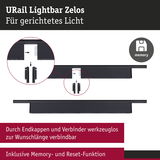 URail Lightbar Zelos in Schwarz mit Werkzeugloser Verbindung und Memory-Funktion für gerichtetes Licht