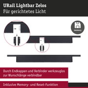 Schwarze URail Lightbar Zelos für gerichtetes Licht mit Memory- und Reset-Funktion, werkzeuglos verbindbar
