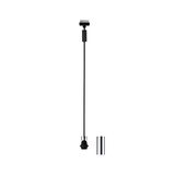 Black pendant cable with chrome socket and silver cover for LED lighting fixtures