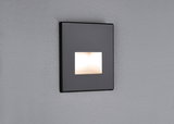 Applique murale encastrée carrée anthracite LED avec lumière blanche chaude pour éclairage intérieur moderne