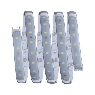 Flexible LED light strip with white LEDs and 5-pin connector for versatile lighting applications