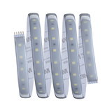 Flexible LED light strip with white LEDs and 5-pin connector for versatile lighting applications