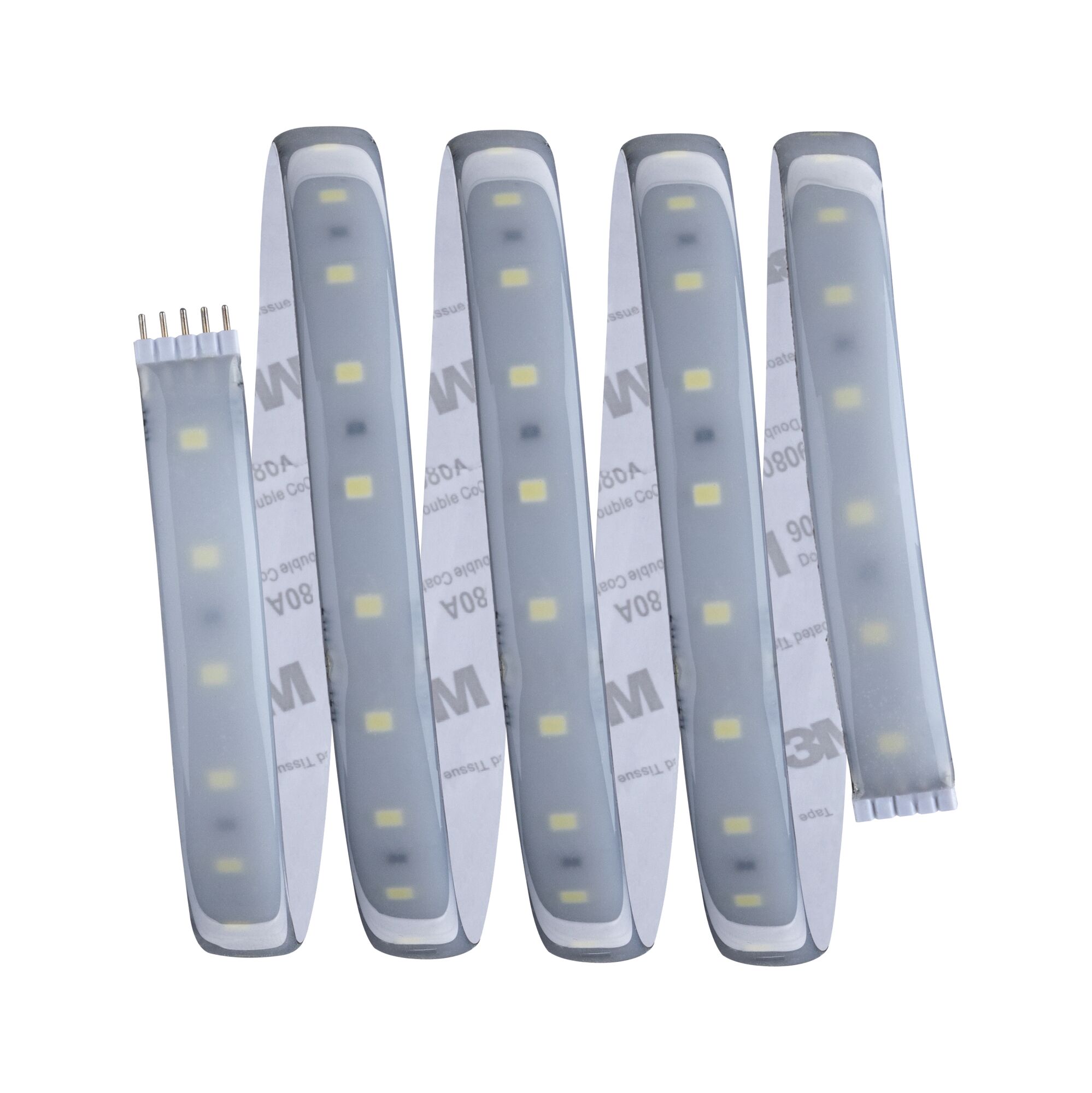 Fleksibel LED-lysbånd med hvide LED'er og 5-polet stik til alsidig belysning