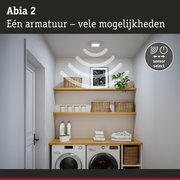 LED-paneel Abia 2 White Select Schemergestuurde bewegingsmelder (HF) hoekig 170x170mm 9,5W 1100lm 2700 - 4000K Wit