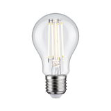 Klassische LED-Glühbirne mit transparentem Glas und E27-Fassung für energiesparende Beleuchtung