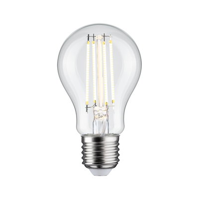 Classic LED light bulb with clear glass and E27 base for energy-efficient lighting solutions