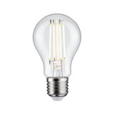 Klassische LED-Glühbirne mit transparentem Glas und E27-Fassung für energiesparende Beleuchtung
