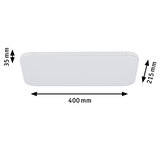 Rectangular white LED ceiling light measuring 400x215x35 mm for modern room lighting