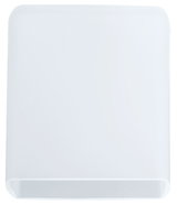 White square plastic wall light with rounded corners for modern indoor lighting solutions