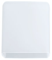 Applique murale carrée blanche en plastique avec coins arrondis pour éclairage intérieur moderne