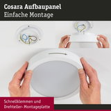 Weißes Cosara Aufbaupanel mit einfacher Montage und Schnellklemmen für LED-Deckenleuchte