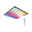 Square LED ceiling light with black frame and colorful light control via remote control