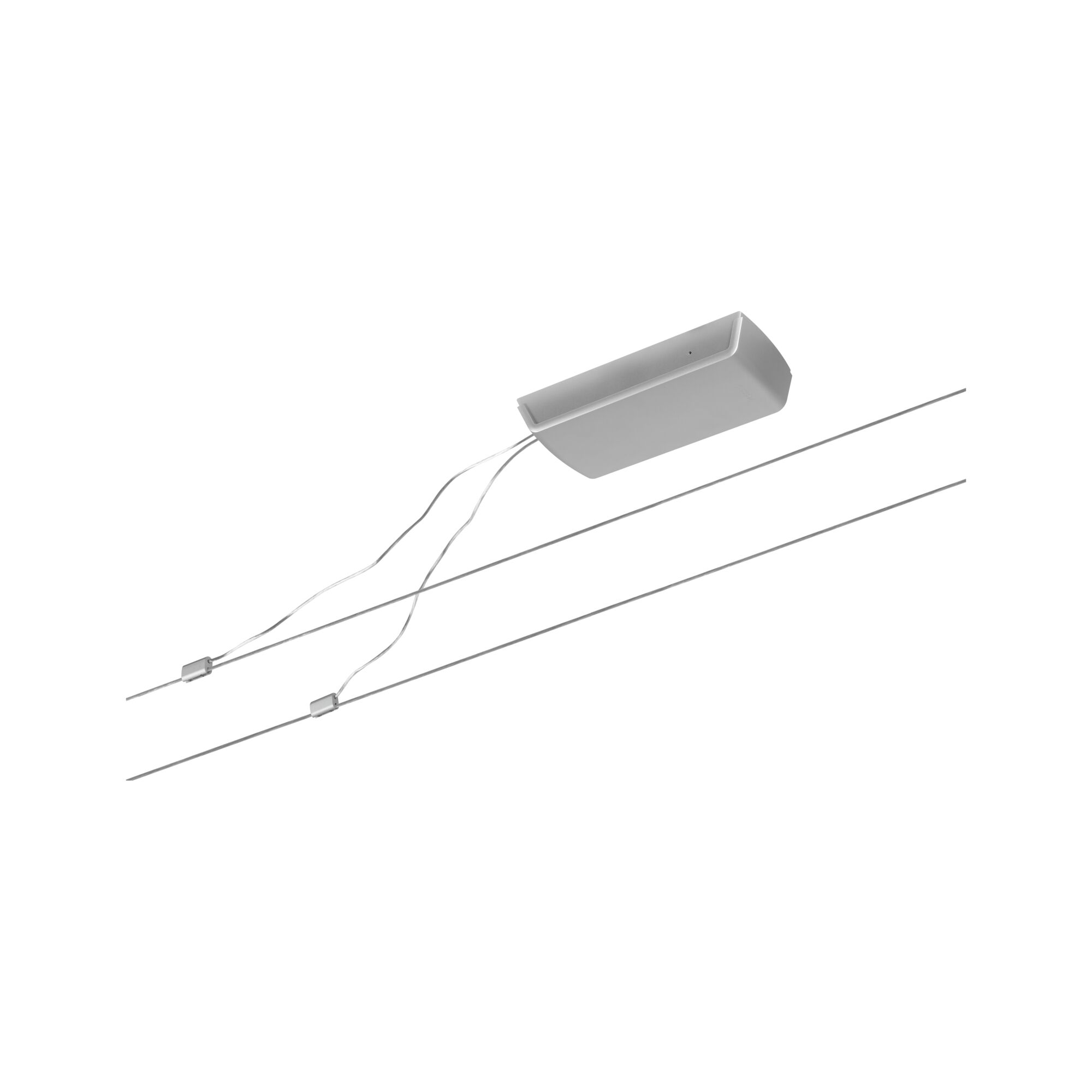 Wit kabelverlichtingssysteem met kunststof behuizing en metalen draden voor flexibele verlichting