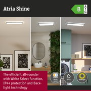 Atria Shine LED ceiling light with white select function, IP44 protection and backlight technology