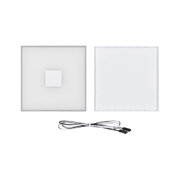 Vierkant wit kunststof LED-paneel met aansluitkabel voor moderne verlichting