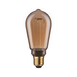 Vintage LED bulb with amber glass and E27 base for decorative lighting solutions
