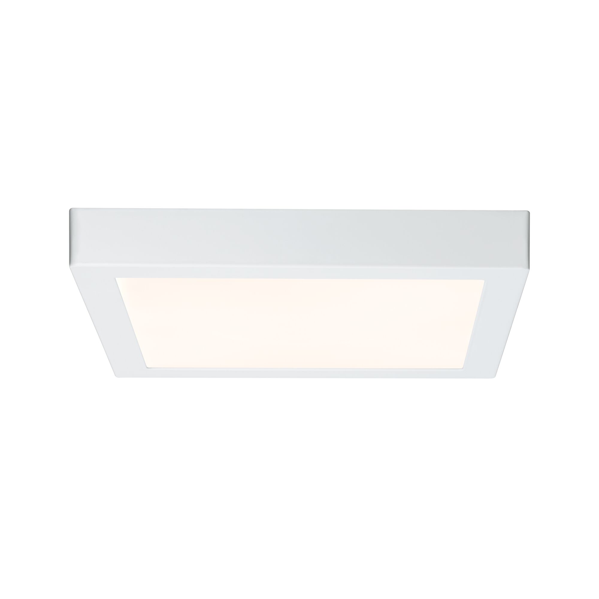 Plafonnier LED carré blanc avec cadre mat pour éclairage moderne