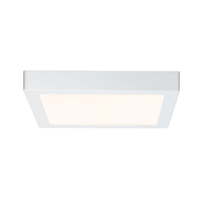 Plafonnier LED carré blanc avec cadre mat pour éclairage moderne