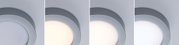Rundes Deckenlicht aus silbernem Metall mit dimmbarer LED und wechselnder Lichtfarbe