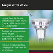 Lampe LED avec durée de vie de 50 000 heures, plus longue que les ampoules à incandescence traditionnelles