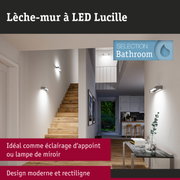 Applique murale LED blanche Lucille au design moderne et rectiligne pour couloir