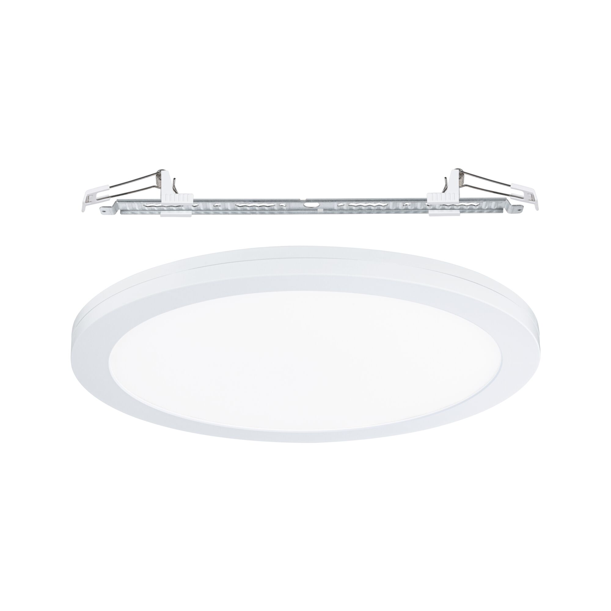 Rond wit LED-paneel met metalen bevestiging voor energiezuinige plafondverlichting