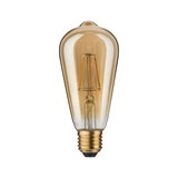 Vintage LED-Glühbirne mit bernsteinfarbenem Glas und E27-Fassung für dekorative Beleuchtung