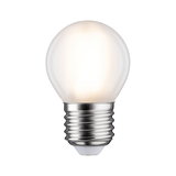 Small LED bulb with frosted glass and E27 base for energy-efficient lighting