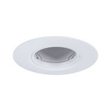 Round white recessed spotlight made of plastic for modern LED lighting solutions