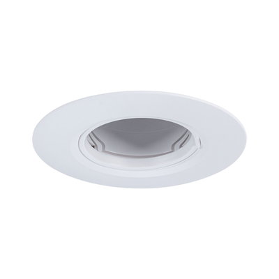 Round white recessed spotlight made of plastic for modern LED lighting solutions