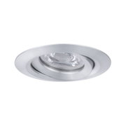 Runder Einbaustrahler aus gebürstetem Aluminium in Silber für moderne LED-Beleuchtung