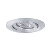 Spot encastré rond en aluminium brossé argenté pour éclairage LED moderne