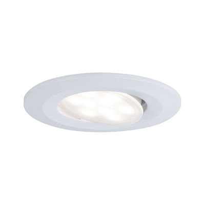 Round white LED recessed spotlight with adjustable light for flexible room lighting solutions