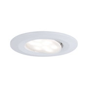 White plastic recessed spotlight with adjustable LED light for modern room lighting solutions