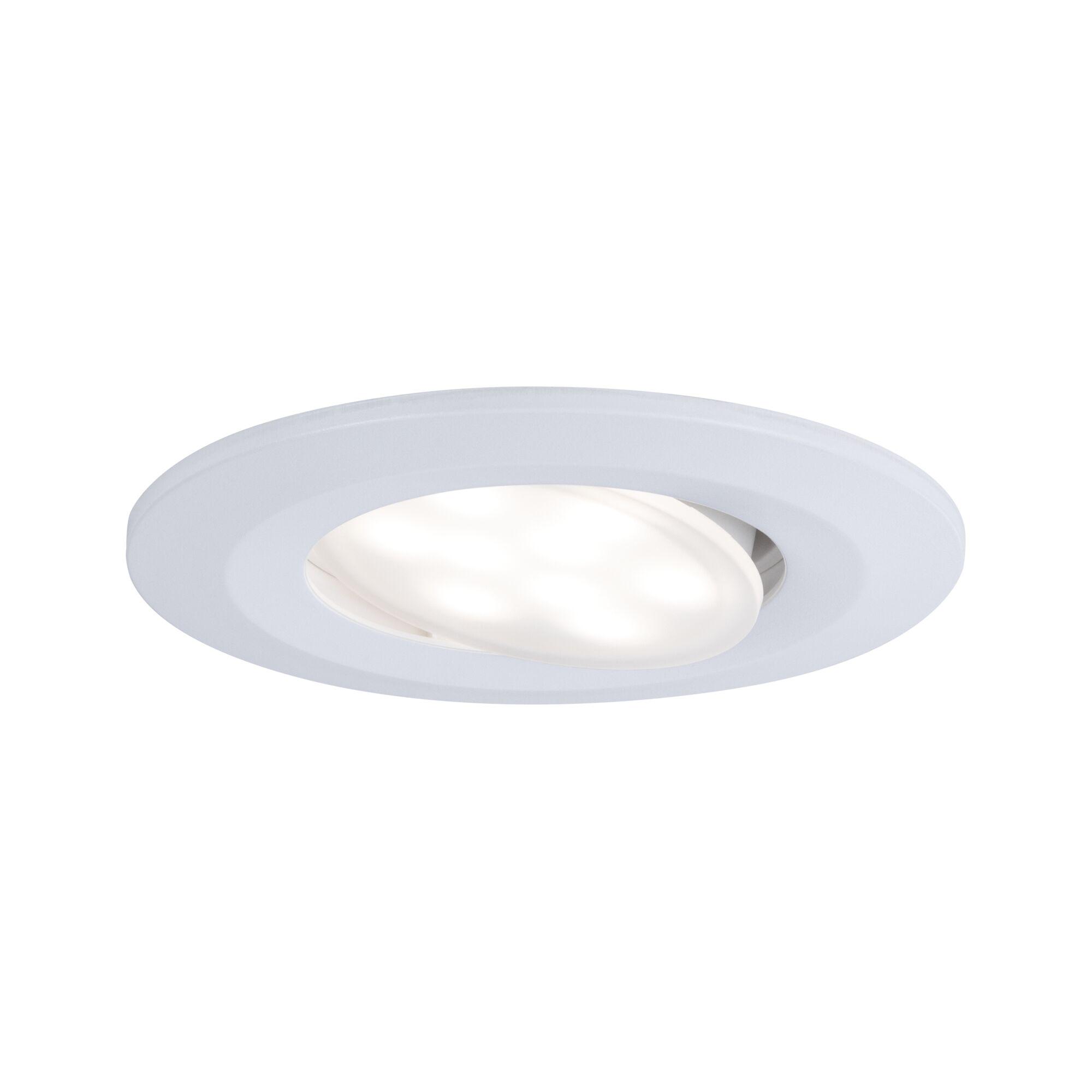 White plastic recessed spotlight with adjustable LED light for modern room lighting solutions