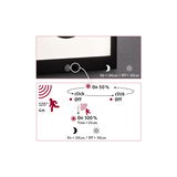 Commande d'éclairage avec détecteur de mouvement et capteur crépusculaire pour LED avec angle de détection 120°.