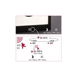 Commande d'éclairage avec détecteur de mouvement et capteur crépusculaire pour LED avec angle de détection 120°.