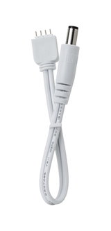 Câble de connexion blanc avec prise 4 broches et connecteur rond en plastique pour éclairage LED