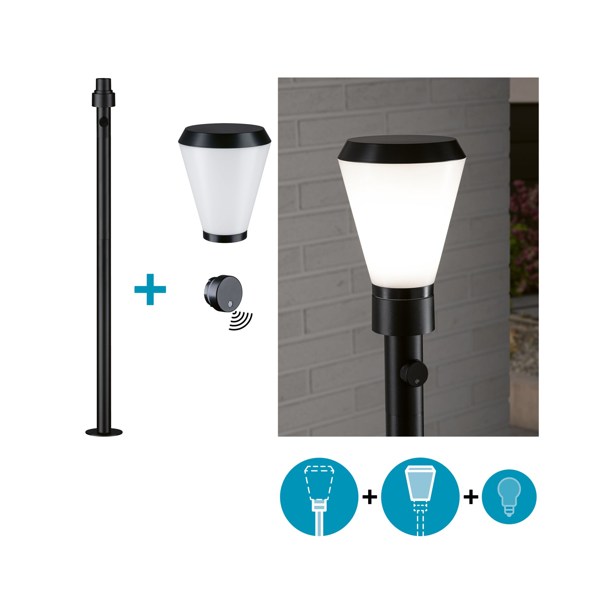 Set ModuShine Poller Varino Mittel mit Sensor Anthrazit